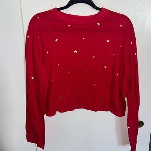 VS PINK brand size M cropped long sleeve shirt in perfect condition. NWOT